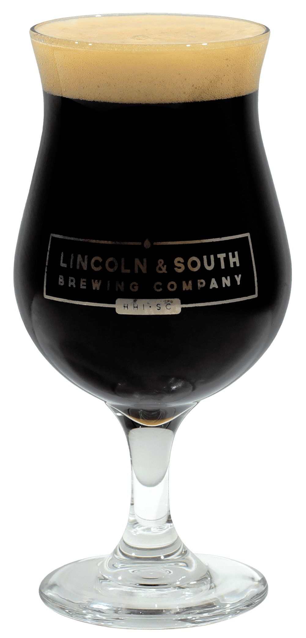 Hunker Down is an Imperial Stout offered by Lincoln & South Brewing Company on Hilton Head Island, SC